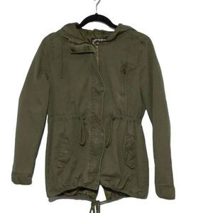 Ambiance Army Green Military Jacket Sz M